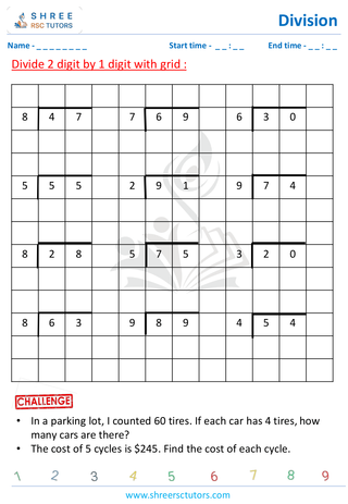 Division Using Grids (2 Digit By 1 Digit) (4)