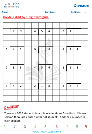 Division Using Grids (2 Digit By 1 Digit) (6)