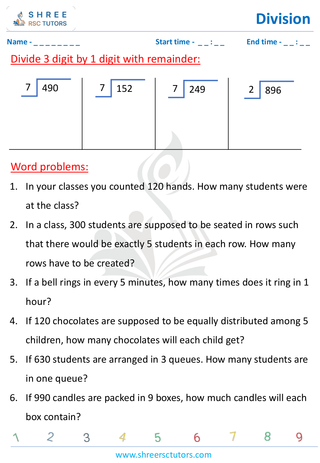 Three Digit By Single Digit Word Problems (6)