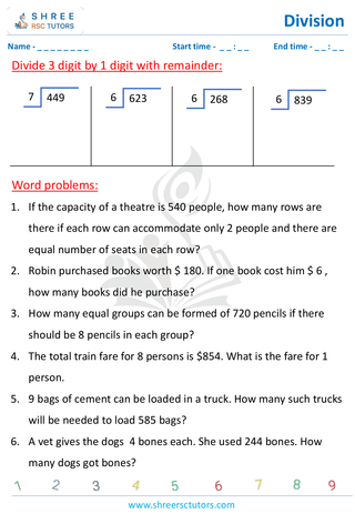 Three Digit By Single Digit Word Problems (7)