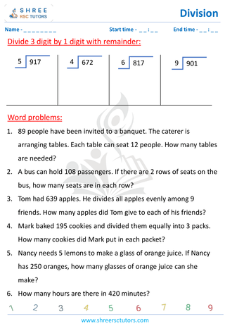 Three Digit By Single Digit Word Problems (5)