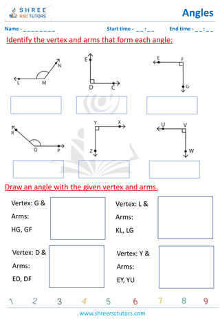 Parts Of An Angle (Naming The Vertex And Arms) (4)