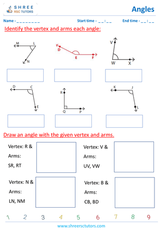 Parts Of An Angle (Naming The Vertex And Arms) (3)