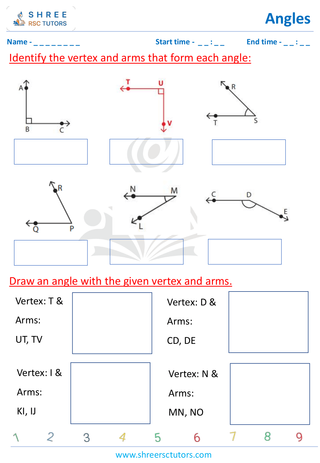 Parts Of An Angle (Naming The Vertex And Arms) (1)