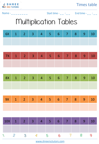 Times Table 4   3