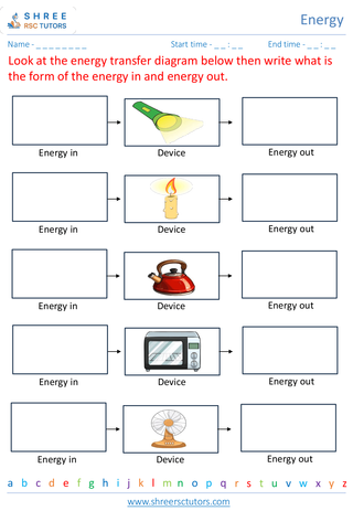 Simple Energy Transformations 1