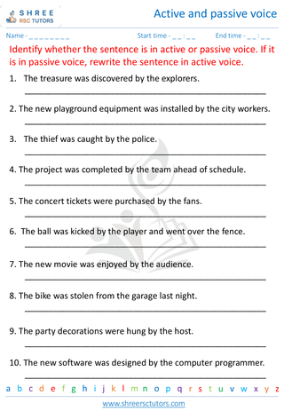 Active And Passive Voice 5