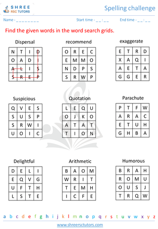 Spelling Challenge 5