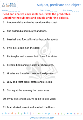 Subject, Predicate Object 4