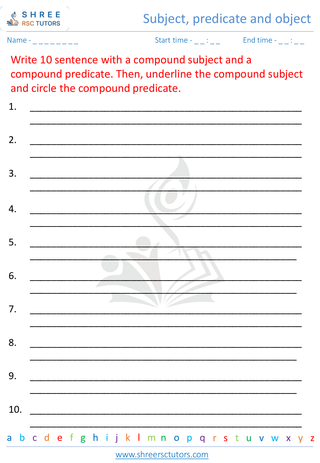 Subject, Predicate Object 10