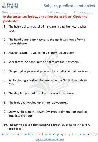 Subject, Predicate Object 2