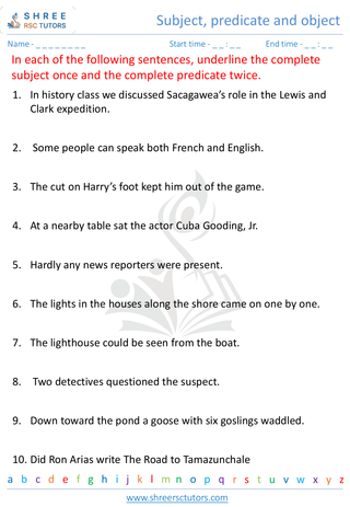 Subject, Predicate Object 3