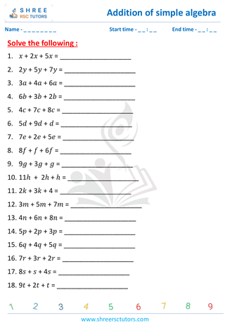 Addition  Of Simple Algebra  (1)