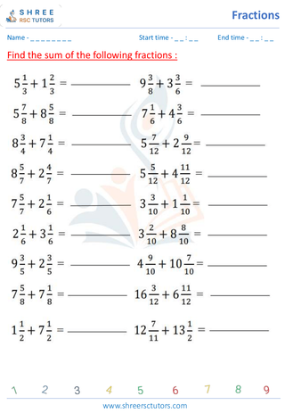 Adding Mixed Fractions (2)