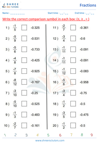 Comparing Fractions (1)