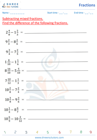 Subtraction Of Mixed Fraction (2)