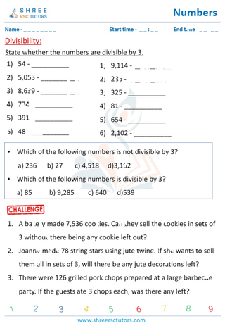 Divisibility Test 2,3,4,5,6,8,9,10,11 (1)