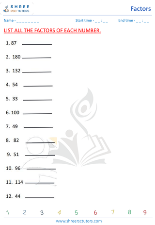 Factors And Multiples Of A Number (2)