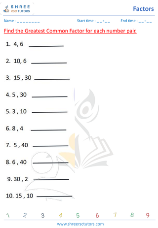 Greatest Common Factors (2)
