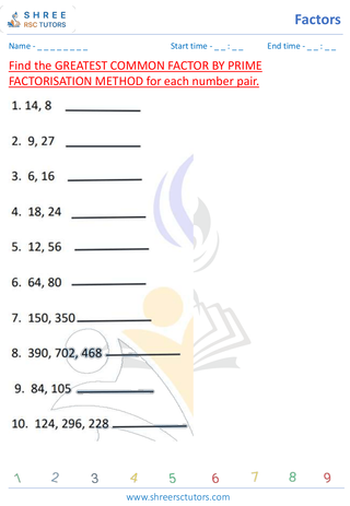 Greatest Common Factors (5)