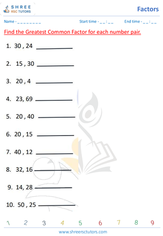 Greatest Common Factors (4)