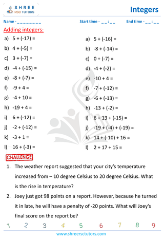 Adding Integers (4)