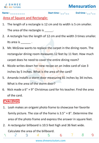 Area Of A Rectangle And A Square (3)