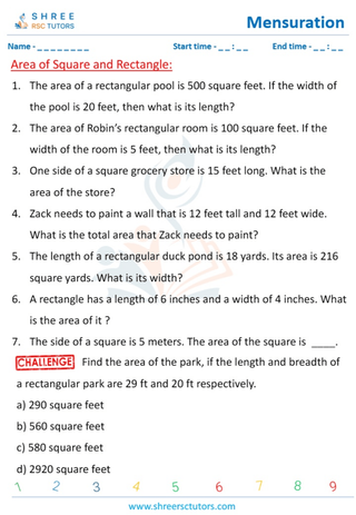 Area Of A Rectangle And A Square (4)