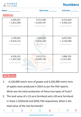 Addition And Subtraction Of Large Numbers (5)