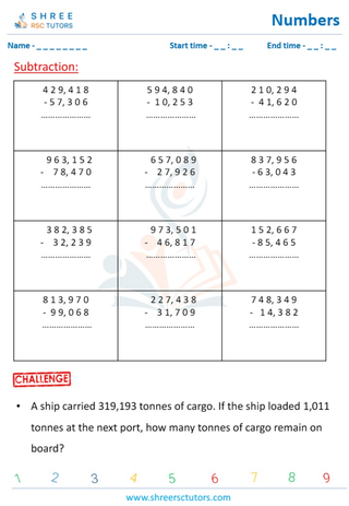 Addition And Subtraction Of Large Numbers (1)