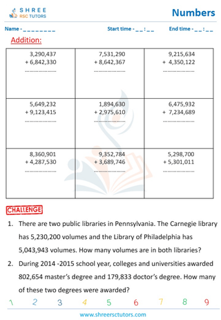 Addition And Subtraction Of Large Numbers (3)