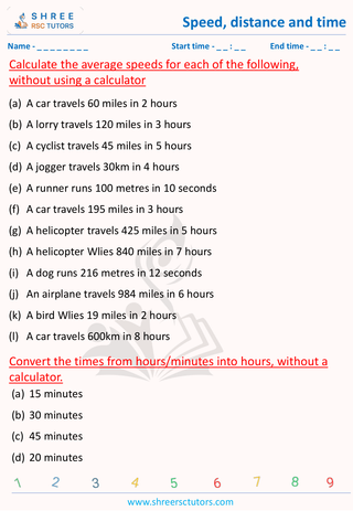 Finding Speed, Distance And Time (2)