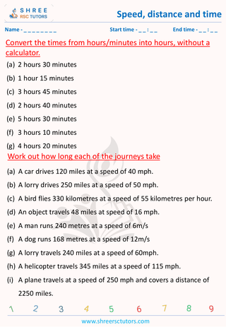Finding Speed, Distance And Time (1)