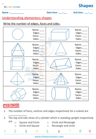 Elements Of 3D Figures   Faces, Edges And Vertices (4)