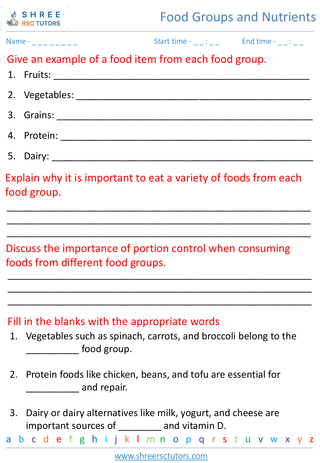 Exploring Different Food Groups 4