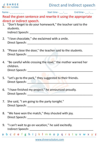 Direct And Indirect Speech 2
