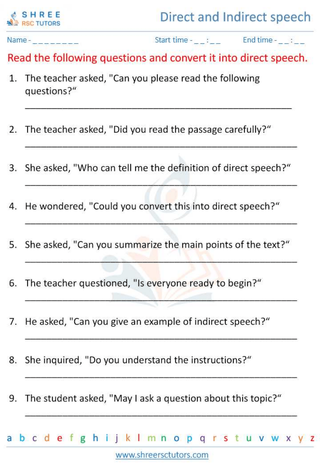 Direct And Indirect Speech 10