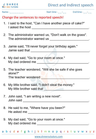 Direct And Indirect Speech 8