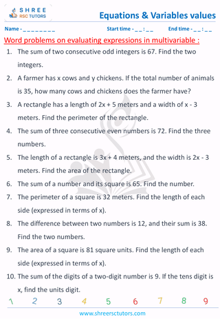 Evaluating Expressions In Multivariable (1)