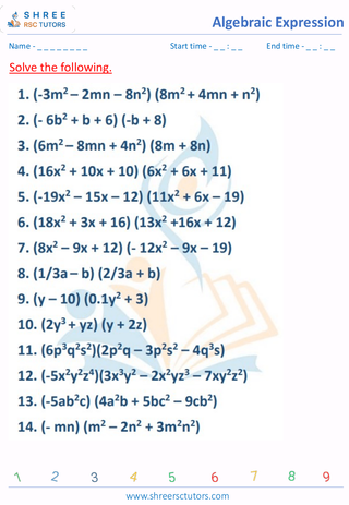 Multiply Expressions  (4)