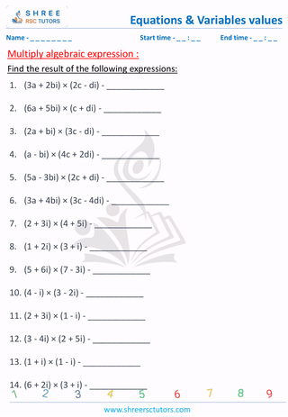 Multiply Expressions  (2)