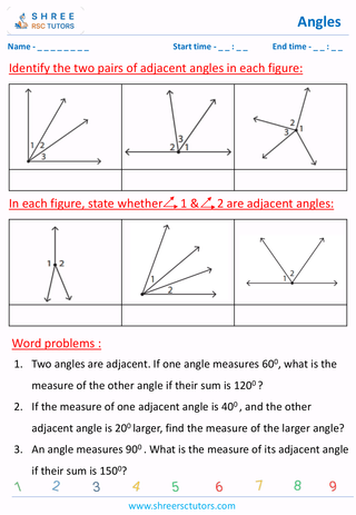 Adjacent Angles (1)