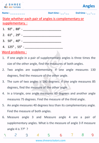 Complementary And Supplementary Angles (6)