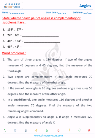 Complementary And Supplementary Angles (5)