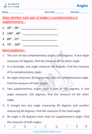 Complementary And Supplementary Angles (4)