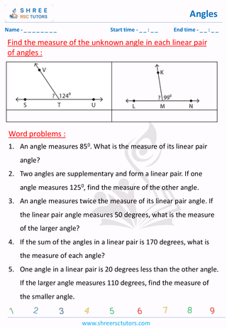 Linear Pairs Of Angles (4)