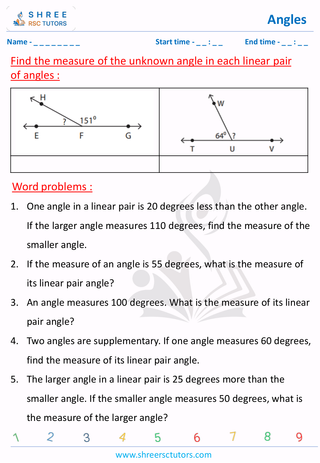 Linear Pairs Of Angles (1)