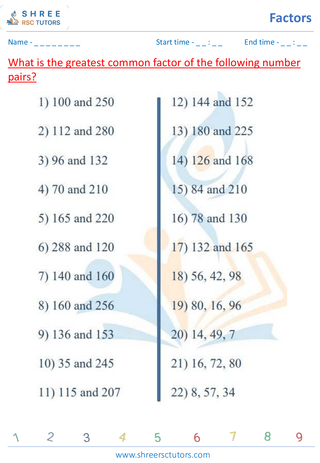 GCF Of Two Numbers Standard (4)