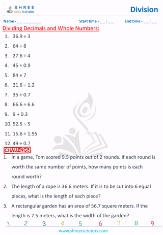 Dividing Decimals And Whole Numbers (3)