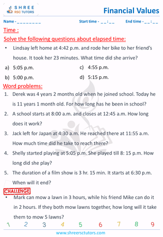 Time Word Problem (9)